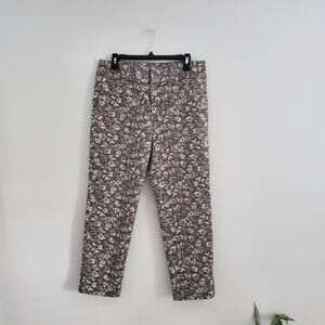 Tinsel Gray Floral Print Straight Leg Pants 30